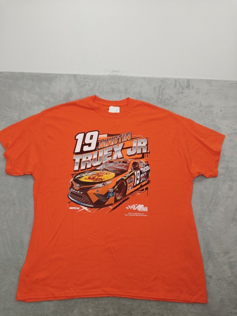 NASCAR Martin Truex Jr Mens Graphic T-Shirt Orange Cotton 2XL New